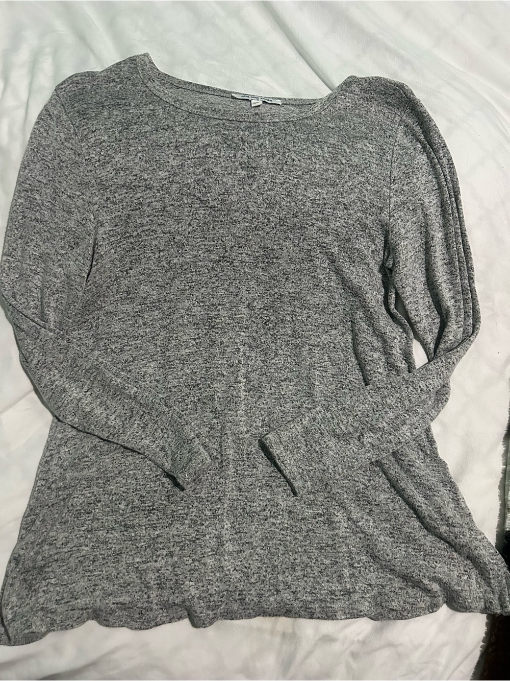 cha cha vente Heather Gray Scoop Neck Long-Sleeve Top